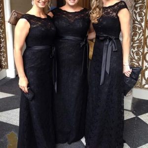 Mari Lee black lace long gown